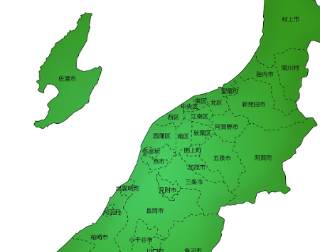 新潟県の地図