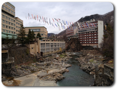 定山渓温泉の風景